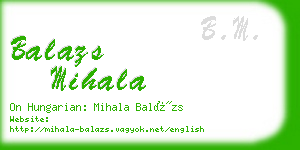 balazs mihala business card